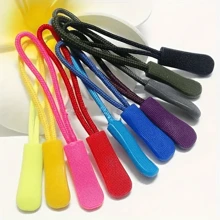 Juego de 50/100 piezas de etiquetas de recambio de cremallera de colores mixtos, clips duraderos para extender y reparar cordones de cremallera, aptos para maletas, mochilas, chaquetas, carteras, bolsos - Juego de tiradores de cremallera de colores surtidos