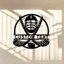 1pc Nghệ thuật treo tường bằng kim loại hình cặp đôi ngựa được cá nhân hóa Biển kim loại phương Tây, Biển báo Country Living, Quà tặng cho người yêu ngựa, Quà tặng cho người yêu cao bồi, Nghệ thuật treo tường bằng kim loại hình mũ bảo hiểm của người cưỡi ngựa được cá nhân hóa, Biển báo cầu thủ khúc côn cầu trên băng tùy chỉnh - màu đen - Xem 9