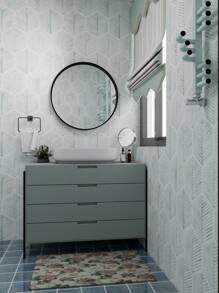 YUANYI 1 Roll 17.52in*39.37in Removable And Reusable Wallpaper, Self-Adhesive Vinyl Furniture Sticker, Waterproof Modern Geometric Green Striped Pattern, Suitable For Bathroom, Living Room, Bedroom And Kitchen Wall Decor, PVC Removable