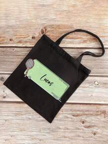 Customized Tennis Style Pattern Text Personalized Tennis Handbag, Customized Tennis Handbag, Tennis Sports Gift, Personalized Tennis Bag, Tennis Love Bag, Tennis Gift Canvas Bag Shoulder Bag Student Handbag Casual Canvas Bag Large Capacity Shoulder Bag Shopping Bag, Suitable For Shopping, Dating, Vacation, Travel, Festivals, Parties, Gifts, Suitable For Women, Mothers, Teachers, Nurses, Etc - Multicolor - View 13