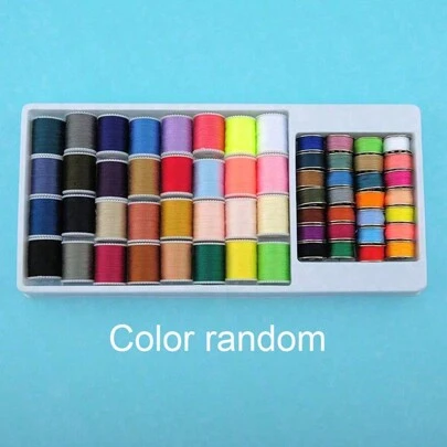 60 Colors DIY Sewing Thread, 32pcs Spool Sewing Machine Thread With 28pcs Metal Bobbins, Polyester