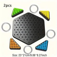 Chain Triangle Chess Set - Multiplayer Strategy Game, Ideal For Family Bonding & Team Battles, Portable ABS Material With Carrying Case - Multicolor - View 12