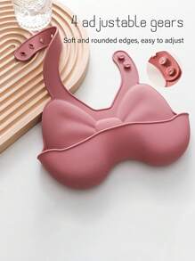 1pc 3D Three-Dimensional Silicone Bib, Butterfly Bib, Waterproof Soft Oil Proof Easy To Clean Silicone Bib, Adjustable, Odorless - Multicolor - View 4