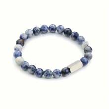 Spersonalizowana bransoletka ze stali nierdzewnej z naturalnego kamienia, spersonalizowana bransoletka dla pary, grawerowane prezenty na walentynki, rocznice, urodziny, przyjaciół i rodzinę