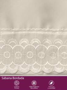 Home Elephant Sheet Set Single, Double, King Size Embroidered, Various Colors - Beige - View 7
