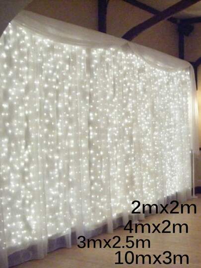 Ghirlanda cu LED-uri pentru cortină Ghirlanda de Crăciun pentru fereastră Anul Nou Petrecere de nuntă Grădină Terasă Ziua Îndrăgostiților Decor de Paști