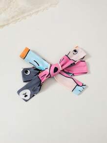 3pcs/Set Baby Girl Daily Kitten Element Digital Print Bell Sleeve Top, Pants And Headband Set (Asymmetrical Print)