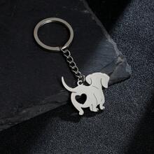 1pc Stainless Steel Dachshund Keychain Cute Pet Animal Pendant For Women Keychain Bag Accessories Cute Everyday Valentine's Day Valentines Car Accessories Bag Charm Backpack For School Animal Goth Y2k Halloween Accessories Teachers Day Christmas Gift Ideas Bag Lanyards With Id Holder Car Accessories Bag Charms