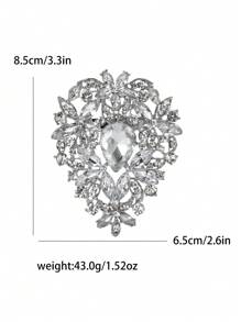 Luxury Large Crystal Flower Brooch For Women Party Banquet Jewelry Dress Skirt Large Brooch Accessories Gift Valentines,Mom,Mother,Mother's Day,Gift - Large Crystal Flower Brooch - View 15