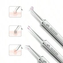 Bộ 8 dụng cụ trị mụn, mụn đầu đen, vết thâm, mụn nhọt, chăm sóc da, làm đẹp, bộ làm sạch lỗ chân lông, dụng cụ trị mụn đầu đen, làm đẹp, sản phẩm chăm sóc da, spa, chăm sóc bản thân, dụng cụ chăm sóc da, chăm sóc da mặt, đồ dùng thẩm mỹ, da, sữa rửa mặt, chăm sóc da mặt - trắng - Xem 7