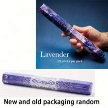 20 sztuk/pudełko Asortyment kadzidełek - kojące aromaty do jogi, medytacji czakr, aromaterapii w pomieszczeniach i wystroju wnętrz - wanilia, smocza krew, jaśmin, lotos, lawenda, kokos, lilia, czerwona róża, drzewo sandałowe, cynamon, zapach dla kobiet, Premium Hand-Dippe, 10 popularnych zapachów