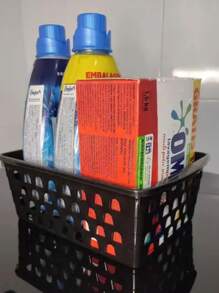 Kit 6 Multipurpose Organizer Baskets GG Uninjet With Practical And Functional Design To Store Larger Items In Colors For All Decor Styles - 黑色 - 查看 3