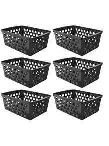Kit 6 Multipurpose Organizer Baskets GG Uninjet With Practical And Functional Design To Store Larger Items In Colors For All Decor Styles - 黑色 - 查看 1