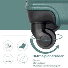 Hand Luggage 4 Wheels, 78*52*30cm Hard-Shell Suitcase, Rolling Suitcase, Travel Suitcase, ABS Material, TSA Customs Lock, Black Suitcases Suit Case Durable Travel Luggage Waterproof Suitcase Set Luggage Set - Dark Green - View 6