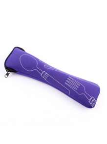 Caja de almacenamiento, bolsas de tela impermeables y portátiles para cubiertos, bolsas duraderas para utensilios con cremallera, para tenedor, cuchara y cuchillo, para camping, picnic, escuela y oficina, organizadores y almacenamiento del hogar, accesorios del hogar, solo bolsa de almacenamiento disponible