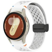 Dây đeo silicon tương thích với Samsung Galaxy Watch 7 FE 6 5 4 40mm 44mm 5Pro 45mm Dây đeo khóa từ 6 Classic 43mm 47mm Vòng đeo tay không có khe hở - nhiều màu - Xem 14