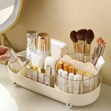 1 hộp đựng mỹ phẩm xoay, giá trưng bày mỹ phẩm bằng nhựa, hộp đựng văn phòng phẩm xoay 360 độ, hộp đựng đồ trang sức, giá đựng bút đa năng, giá đựng đồ, giữ cho mặt bàn gọn gàng, hoàn hảo để cất giữ đồ trang sức, sản phẩm chăm sóc da, son môi, văn phòng phẩm và cọ trang điểm, phụ kiện phòng tắm, trang trí phòng, quà tặng Giáng sinh - Nhiều màu - Xem 2