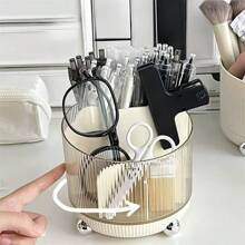 1 hộp đựng mỹ phẩm xoay, giá trưng bày mỹ phẩm bằng nhựa, hộp đựng văn phòng phẩm xoay 360 độ, hộp đựng đồ trang sức, giá đựng bút đa năng, giá đựng đồ, giữ cho mặt bàn gọn gàng, hoàn hảo để cất giữ đồ trang sức, sản phẩm chăm sóc da, son môi, văn phòng phẩm và cọ trang điểm, phụ kiện phòng tắm, trang trí phòng, quà tặng Giáng sinh - Nhiều màu - Xem 9