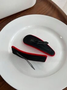 4 chiếc/gói kẹp tóc đính ngọc trai phong cách mới cho nữ, thanh lịch, đa năng, thiết kế ngọc trai sợi polyester, thích hợp cho mùa thu/đông - Nhiều màu - Xem 8