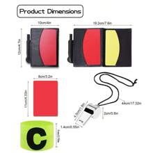 Soccer Referee Cards Kit ,Whistle Sets ,And Captain's Arm Bands, Warning Referee Red And Yellow Cards With Wallet Score Sheets - Soccer Referee Set+Whistle+Arm Bands - View 3