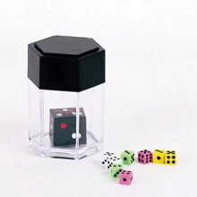 3 件爆炸骰子魔术套装，大到迷你骰子变换，魔术师道具，适合派对、团体互动游戏、成人和青少年（14 岁以上）魔术表演 - 彩色 - 查看 3