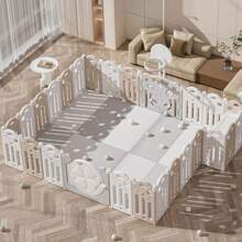 UBRAVOO Large Playpen For Baby And Toddlers, Foldable Baby Playpen Kids Activity Centre Safety Play Yard Home Indoor Outdoor - Grey - View 5