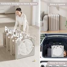 UBRAVOO Large Playpen For Baby And Toddlers, Foldable Baby Playpen Kids Activity Centre Safety Play Yard Home Indoor Outdoor - Grey - View 7