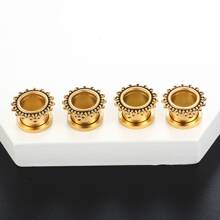 2PCS Screw 316L Stainless Steel Retro Ear Gauges Stretcher Piercing Ring Tunnels Expander Plugs Pair Selling