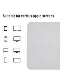 Paño De Pulido Microfibra Limpiador Pc Para Macbook ,Paño de pulido suave para pantalla Apple con vidrio nanotextura, compatible con Apple Vision Pro, iPhone, iPad y MacBook,2 Piezas - Blanco - Ver 6