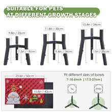 Adjustable Dog Bowl Stand For Medium Large & Extra Large Dogs, 3 Adjustable Tall Dog Food Stand, Adjustable Wide 17.8-27.1cm Heights 25-30-34cm, Raised Dog Bowl Holder, Elevated Dog Bowl & Water Feeder (Bowl Not Included) - Black - View 5