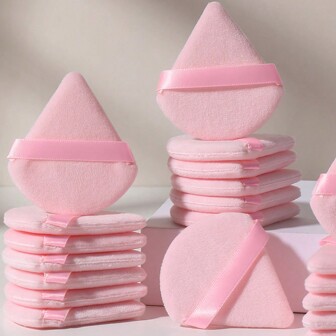 10pcs Triangle Velvet Powder Puff, Specifically Designed For Contouring, Eye And Corner Areas, Beauty Puff For Foundation Mixing, Suitable For All Skin Types,Makeup,Cheap,Room Decor,Vanity,Travel,Bedroom,Makeup Accessories,Puff,Makeup Blender,Powder Puff,Makeup Sponge,Cheap,Stocking Stuffers,Makeup,Makeup Tools,Cheap Stuff,Gifts,Gifts For Women,Christmas Gifts