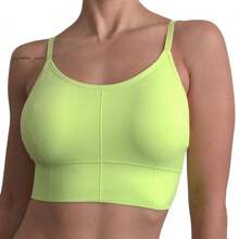 Top With Removable Pads And Thin Straps, Super Comfortable For The Gym - Hồng - Xem 7