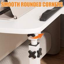 Bed Side Table, Height Liftable Overbed Bedside Table With Wheels, Adjustable Tilt Hospital Bed Table, Foldable Over Bed Table - Black - View 6