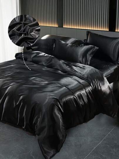 2/3pcs Solid Color Duvet Cover Set, Bedding Set, Fashionable & Minimalist Duvet Cover With Zipper Closure And Corner Ties, Soft & Breathable Microfiber Duvet Cover, Lightweight & Silky, Ideal For Easter, Mother's Day, Holiday Gifts, Suitable For All Seasons, Bedding Set, Soft & Comfortable Duvet Cover, Home Decor, Available In Twin/Queen/King Size, Includes 1 Duvet Cover And 1/2 Pillowcase(S)