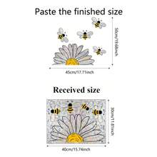 1 pezzo Adesivo colorato per finestre con ape, girasole e arcobaleno, decorazione murale adesiva elettrostatica per vetri, pareti e casa, articoli decorativi primaverili per rinfrescare la tua casa, adesivi decorativi Rama, regali per compleanni e lauree