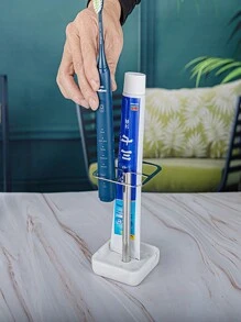 Portaspazzolino in acciaio inossidabile, organizer multifunzionale per il bagno per il ritorno a scuola che risparmia spazio per il dentifricio