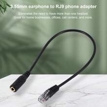 3.5mm Plug Jack To RJ9 For Headset Office Phone Adapter Cable - Multicolor - View 2