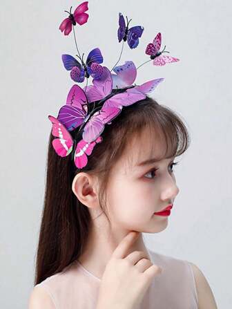1 件装欧美新娘发带新款头饰头带蝴蝶头饰配饰