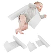 Baby Side Pillow, 45° Inclined Triangle Support Pillow With Invisible Zipper, Removable Pillowcase - White - View 5