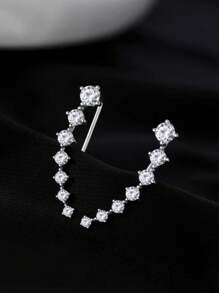 1 对女士夏季耳环,Ursa Major 方晶锆石耳钉,方晶锆石耳夹,时尚水钻吊坠耳环 - 彩色 - 查看 11