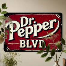 Doctor Pepper Vintage Metal Sign, Aluminum Wall Decor Suitable For Yard, Garden, Garage, Home, Cafe, Bar, Club - Retro Street Art Wall Plaque, 20x30cm (8x12 Inch) - Aluminum Material, Ideal Choice For Indoor Decoration,Home Decor ,Room Decor,Wall Decor Gifts Birthday Graduation