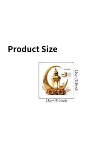 1 pieza Decoración de festival Pegatina decorativa para pared, pegatina para interruptor, pegatina autoadhesiva con diseño de luna, impermeable y removible de PVC para decorar la sala de estar y el dormitorio, pegatina para interruptor, pegatinas, vinilos decorativos para el hogar, artículos de decoración de primavera para refrescar tu hogar, pegatinas de decoración de festivales, regalos de cumpleaños, graduación, E-I-D - Multicolor - Ver 5