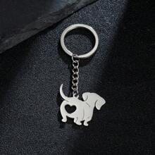 1pc Stainless Steel Dachshund Keychain Cute Pet Animal Pendant For Women Keychain Bag Accessories Cute Everyday Valentine's Day Valentines Car Accessories Bag Charm Backpack For School Animal Goth Y2k Halloween Accessories Teachers Day Christmas Gift Ideas Bag Lanyards With Id Holder Car Accessories Bag Charms