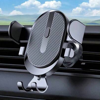 Giá đỡ điện thoại đa năng màu đen trên ô tô - Quà tặng Giáng sinh - Chất liệu ABS - Giá đỡ điện thoại gắn cửa gió ô tô - Định vị ô tô - Phụ kiện ô tô - Đồ dùng cần thiết cho ô tô