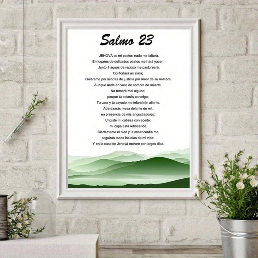 1pc-christian-canvas-wall-art-psalm-23-spanish-verses-the-god-is-my