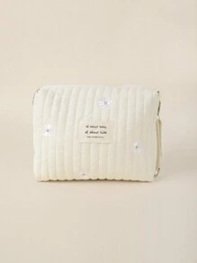 婴儿尿布袋用于外出时存放奶瓶和尿布婴儿洗礼家庭装饰礼物 - 米色 - 查看 14