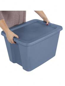 Sterilite 18 Gallon Tote Box Plastic, Set Of 8 - Bluemoonlight - View 7