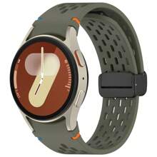 Dây đeo silicon tương thích với Samsung Galaxy Watch 7 FE 6 5 4 40mm 44mm 5Pro 45mm Dây đeo khóa từ 6 Classic 43mm 47mm Vòng đeo tay không có khe hở - nhiều màu - Xem 19