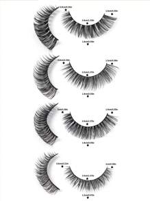 MAGEFY 40 Pairs CC Curl Mixed Style Natural Crossover False Eyelashes Fluffy 3d Mink Fur False Eyelashes Natural Long Thick Wholesale False Eyelashes Makeup,Handmade Lengthened Thick Curly Eyelashes Artificial Mink Eyelashes Makeup Tools Hot Sellers - 黑色 - 查看 5