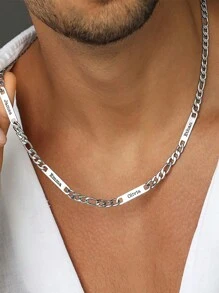 Individuell gravierte Halskette aus Edelstahl mit mehreren Namen für Herren, personalisierte Namensbar-Halskette mit Kette für Väter, Geschenk zum Vatertag, Weihnachten, Thanksgiving, Partys, Jahrestag, Abschluss, Silber, Stilvoll, Farbig, Vintage, Unisex, Hipster, Einfach, Personalisiert, Einzigartig, Ideale Geschenke für ihn, Ideale Geschenke für sie, Sie, Freund, Freundin, Vater, Mutter, Familie, Freunde, für Jahrestage, für Geburtstage, für Abschluss, für Prom, für Partys, Damenketten